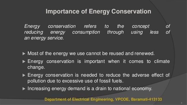 The importance of energy conservation in the recent years importance of energy conservation pdf